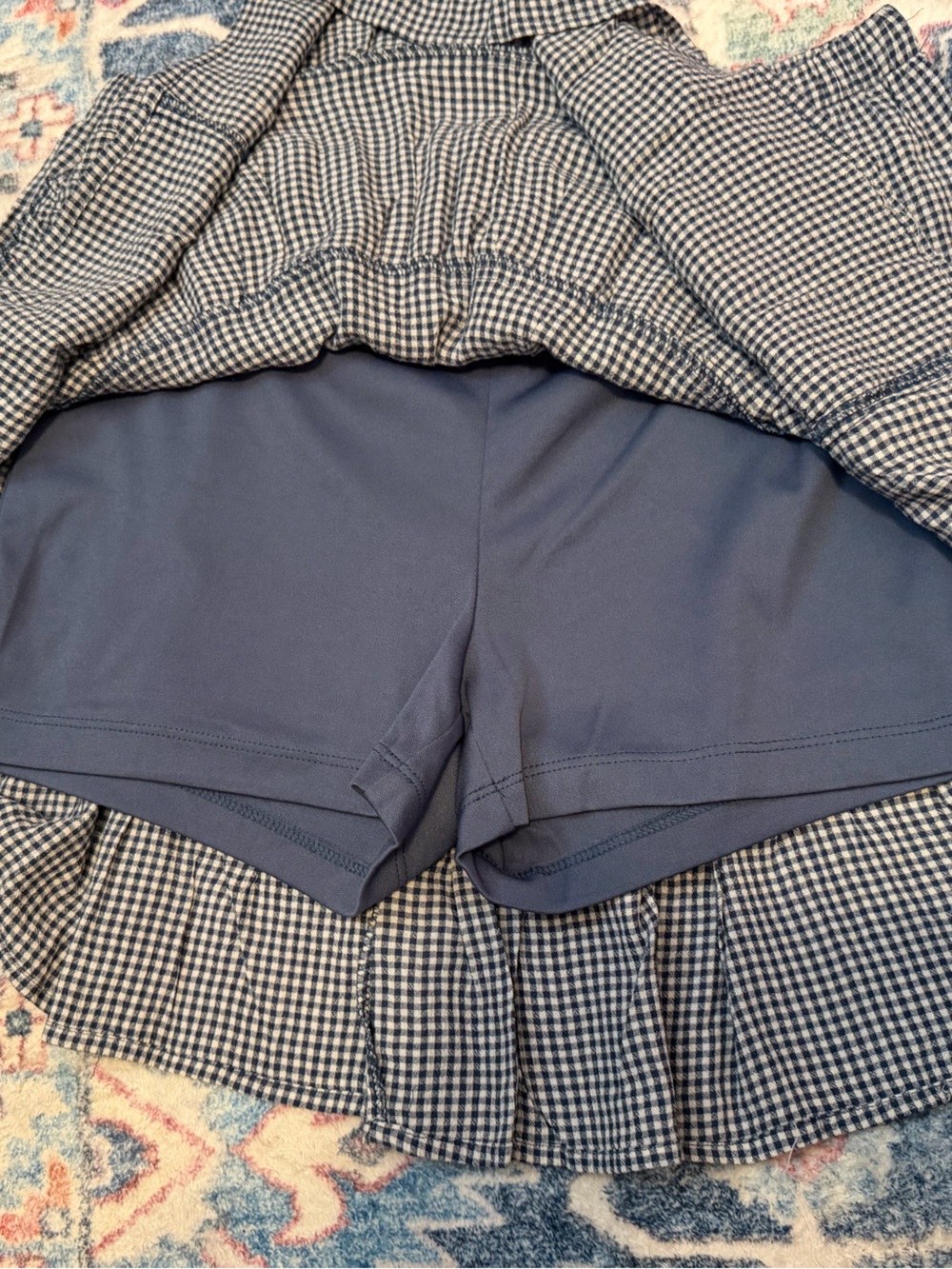 Gingham skort - Picture 2 of 3
